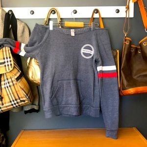 Rouge off the shoulder sweatshirt